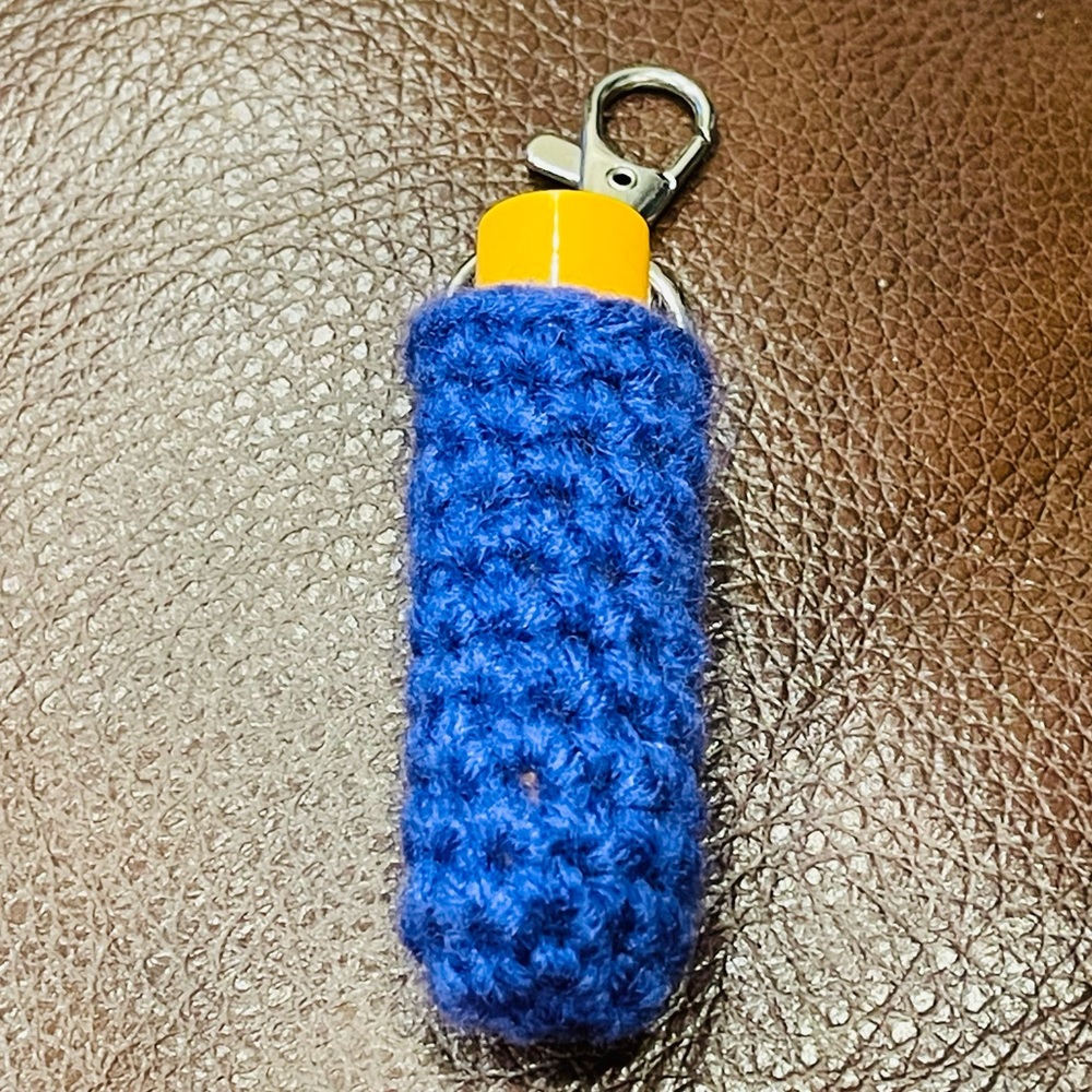 Handmade custom crochet chapstick holder